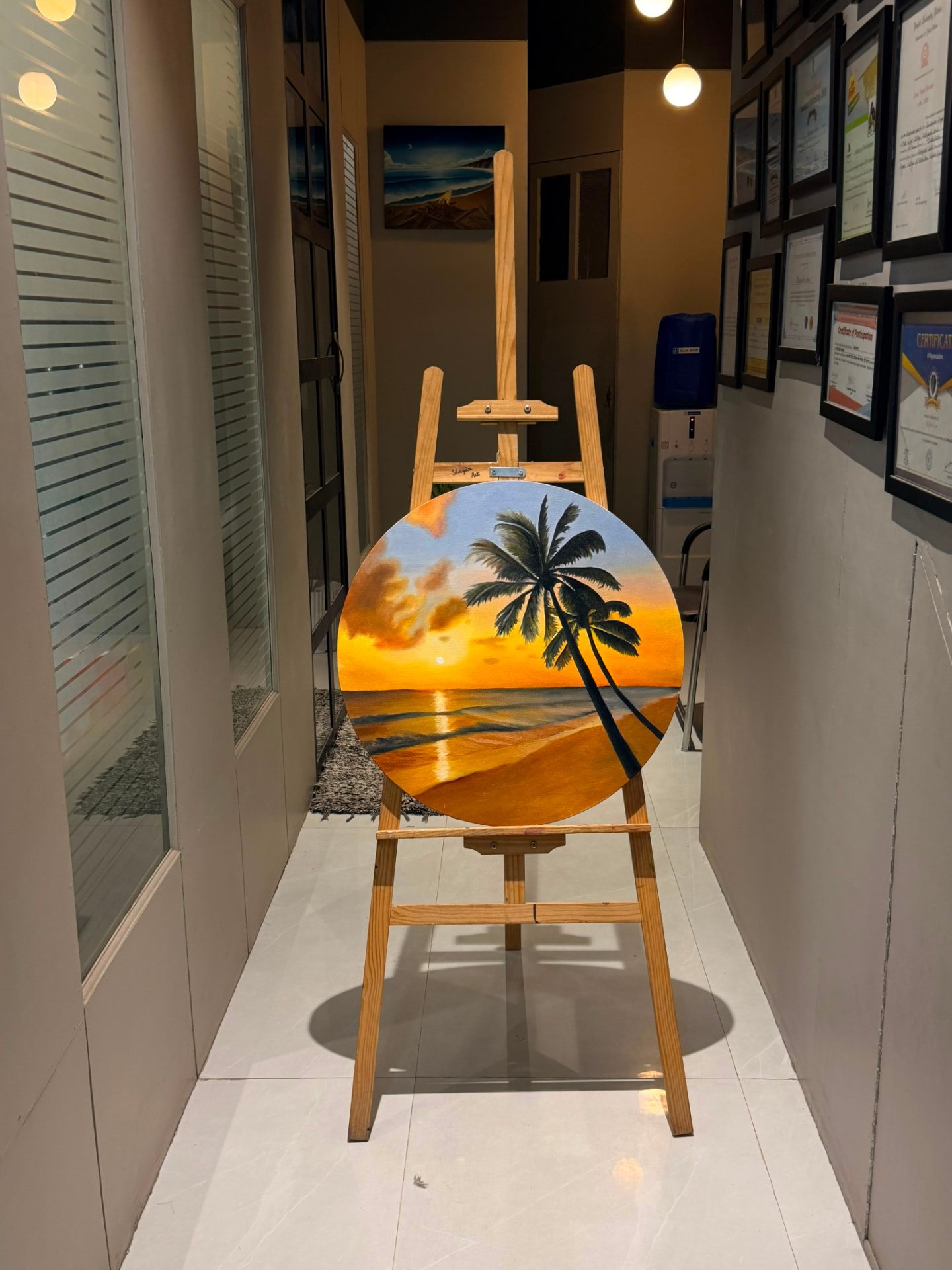 Palms at Sunset — original artwork by Shagun Art