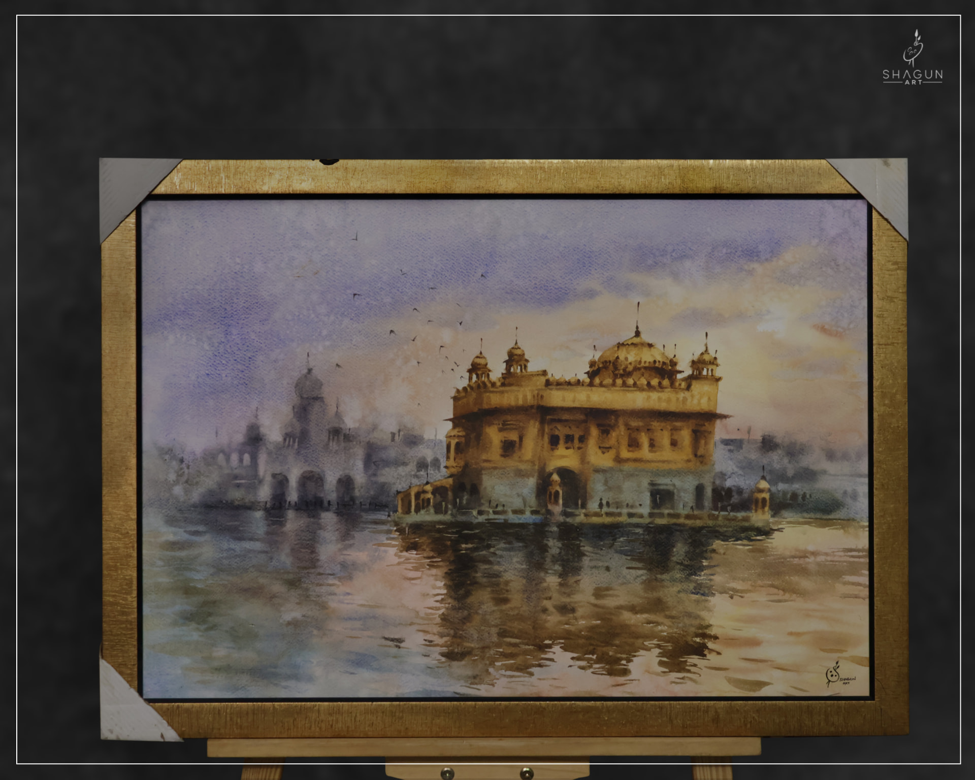 Golden Temple, Dawn — original artwork by Shagun Art