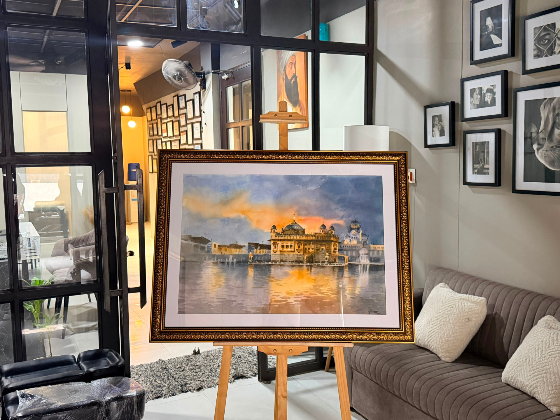 Golden Temple, Dusk — original artwork by Shagun Art