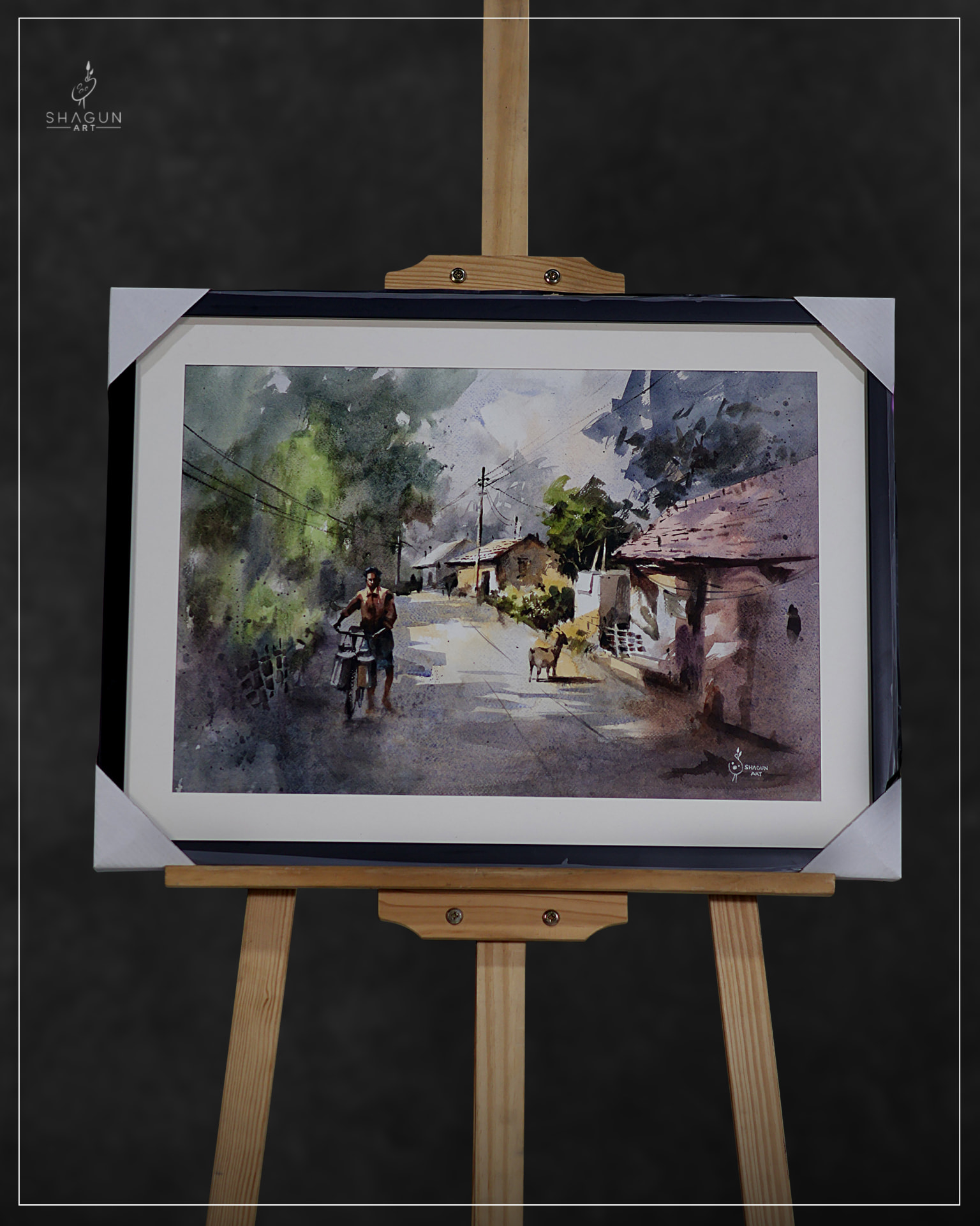 Village Road — original artwork by Shagun Art