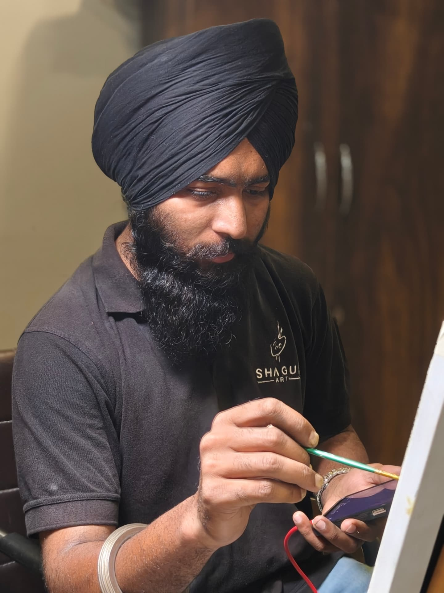 Portrait of Anmol, Resident Fine Artist | Realism Sketch & Painting Specialist