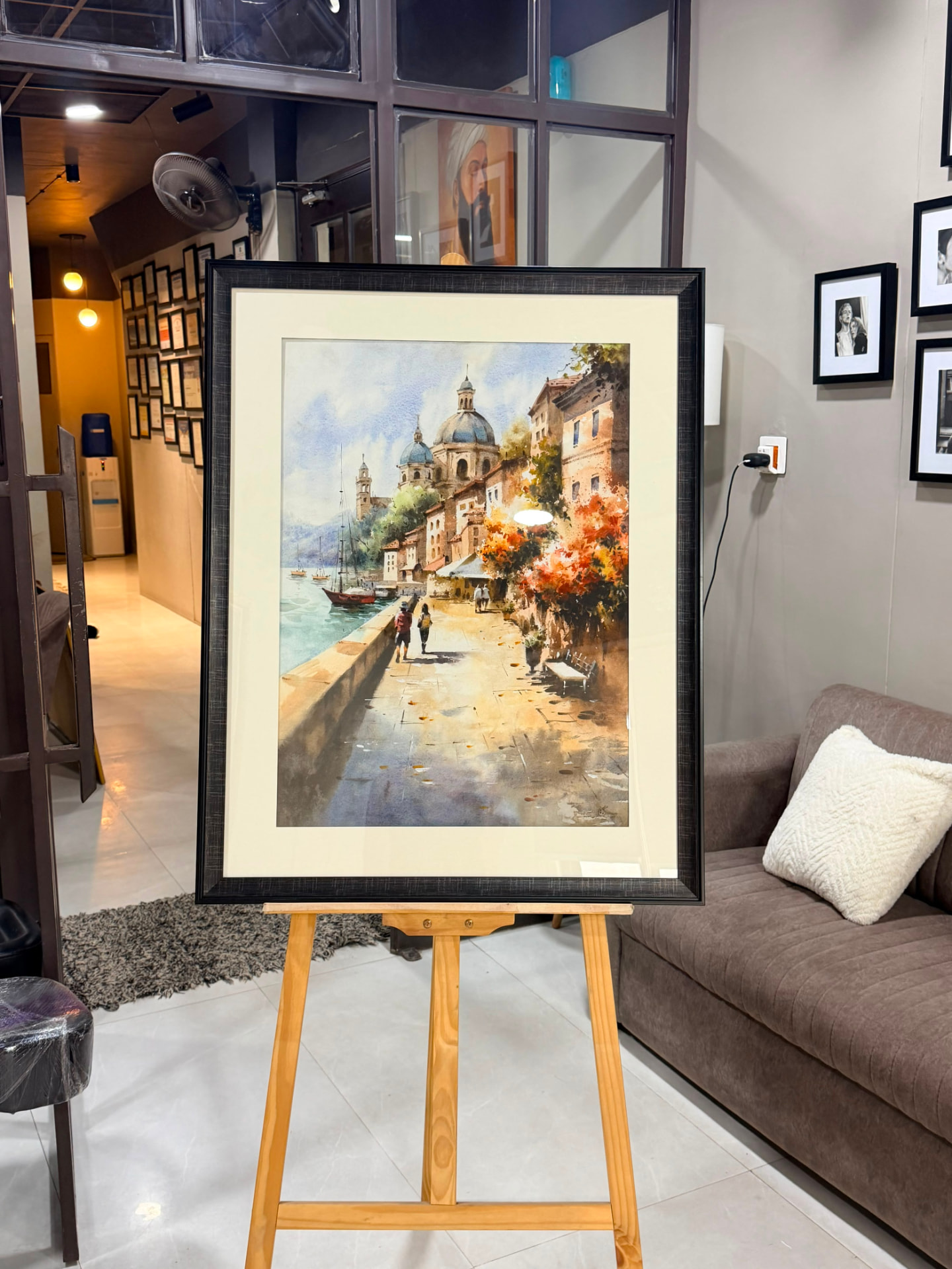 Lakeside Town — original artwork by Shagun Art